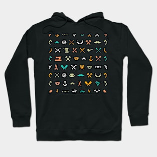 Modern Hipster Icons Hoodie